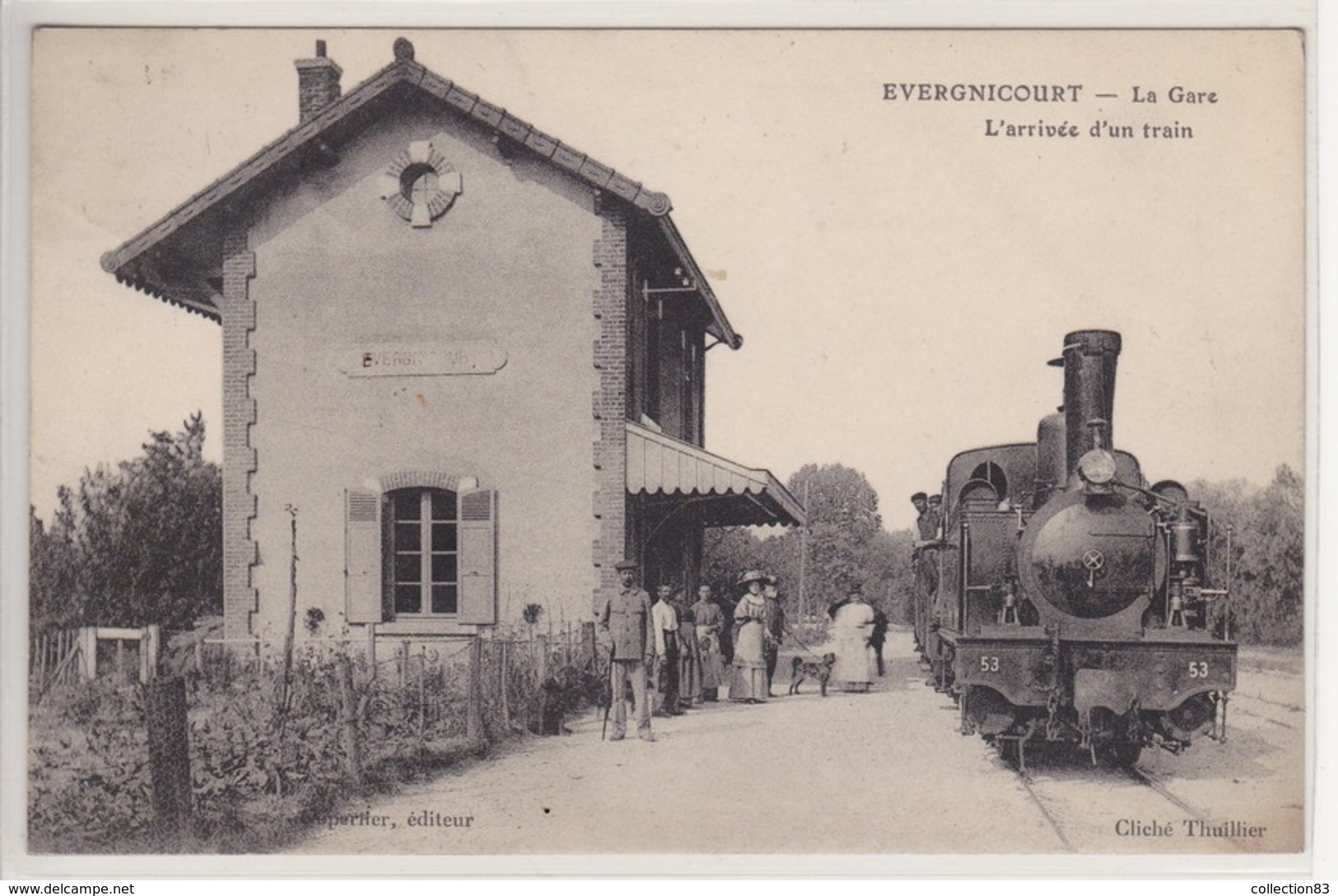 CPA De EVERGNICOURT La Gare L'arrivée D'un Train Sélection - Other & Unclassified