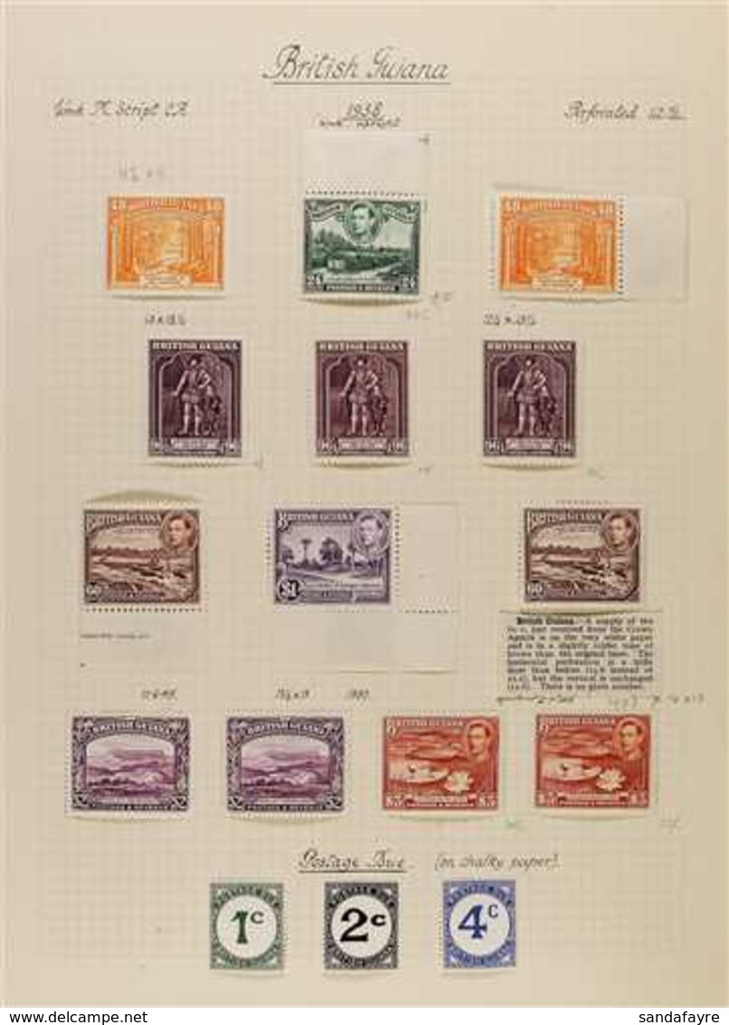 BRITISH WEST INDIES  1936-1952 ATTRACTIVE SUPERB MINT COLLECTION On Leaves, All Different With Some Pairs & Blocks Of 4, - Otros & Sin Clasificación