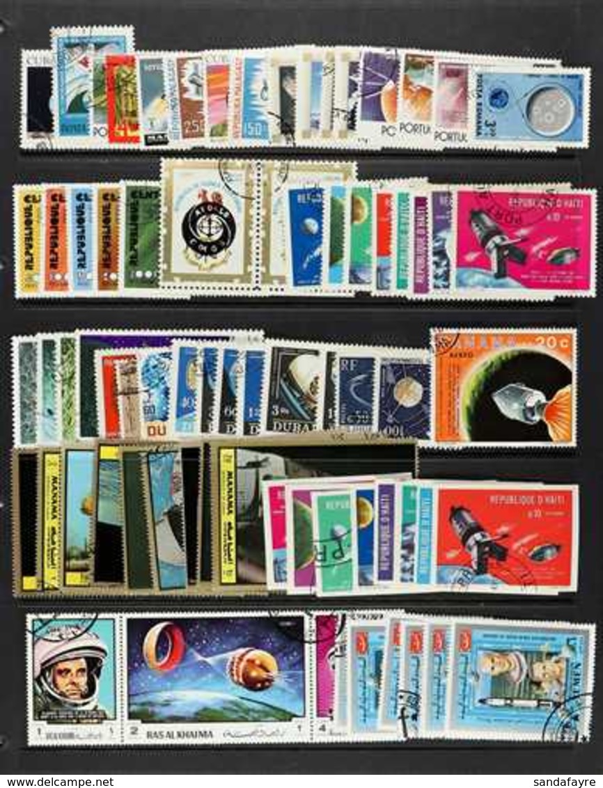 SPACE  1950's-1970's ALL DIFFERENT VERY FINE USED COLLECTION On Stock Pages With Many Complete Sets & Mini-sheets, All F - Ohne Zuordnung