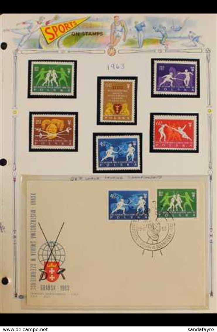 SPORT  POLAND 1947-1998 Attractive Collection In An Album, Includes Mostly Never Hinged Mint Stamps & Mini-sheets And Va - Sin Clasificación