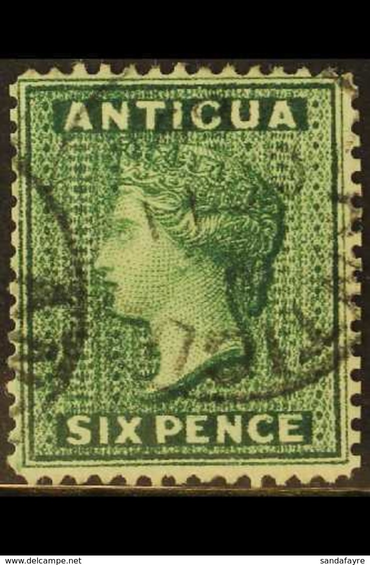 1884-87  6d Deep Green, SG 29, With 'Moreton Evans' RE-ENTRY (position 26), Cds Used. For More Images, Please Visit Http - Sonstige & Ohne Zuordnung