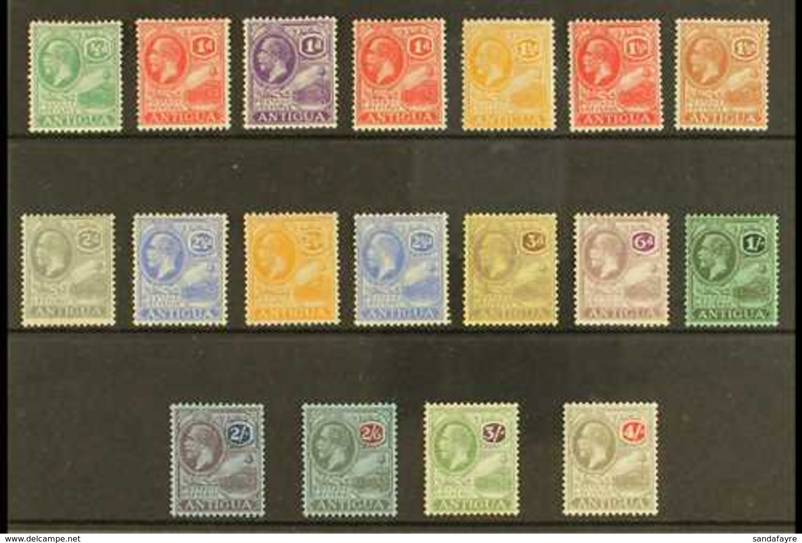 1921-29  Wmk Script CA Definitives Set Complete With The Additional Colours, SG 62/80, Very Fine Mint (the 3s With Small - Sonstige & Ohne Zuordnung