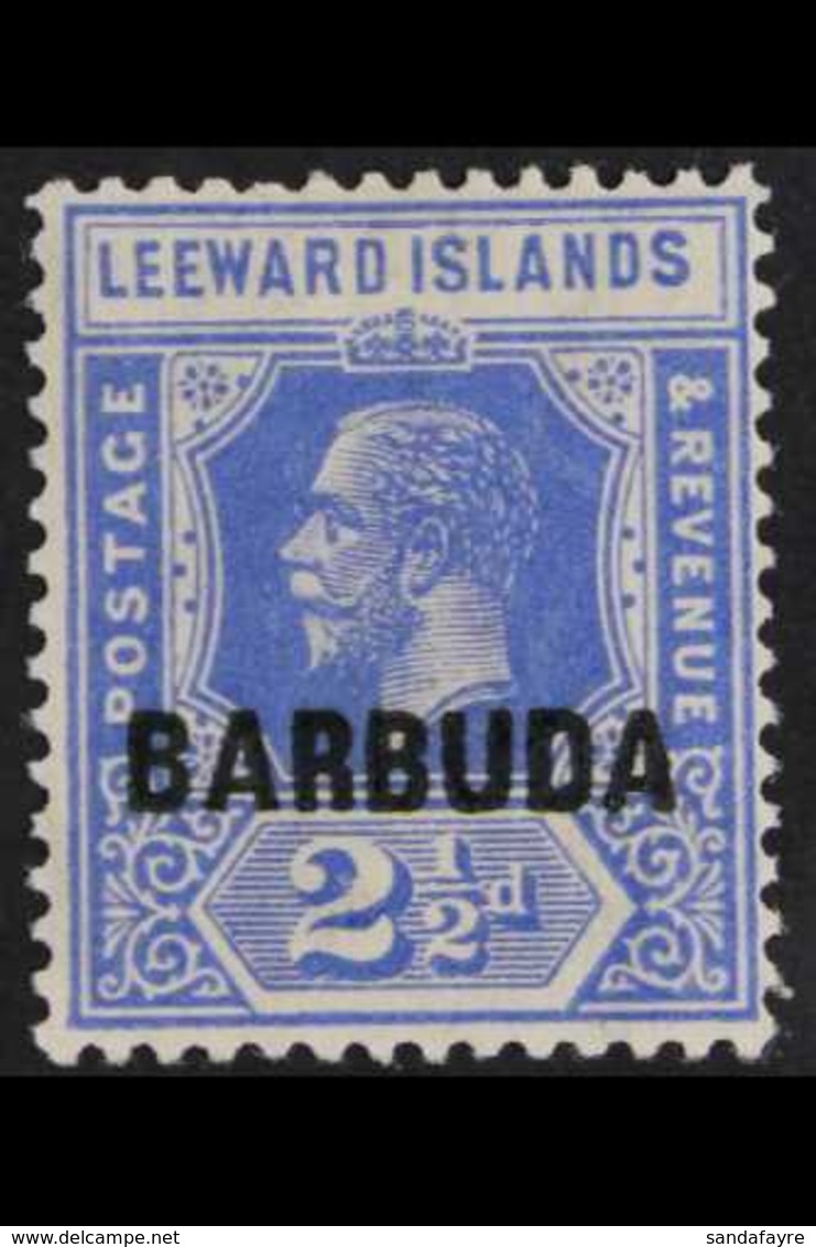 BARBUDA  1922 2½d Bright Blue, Variety "watermark Inverted", SG 4w, Very Fine NHM For More Images, Please Visit Http://w - Sonstige & Ohne Zuordnung