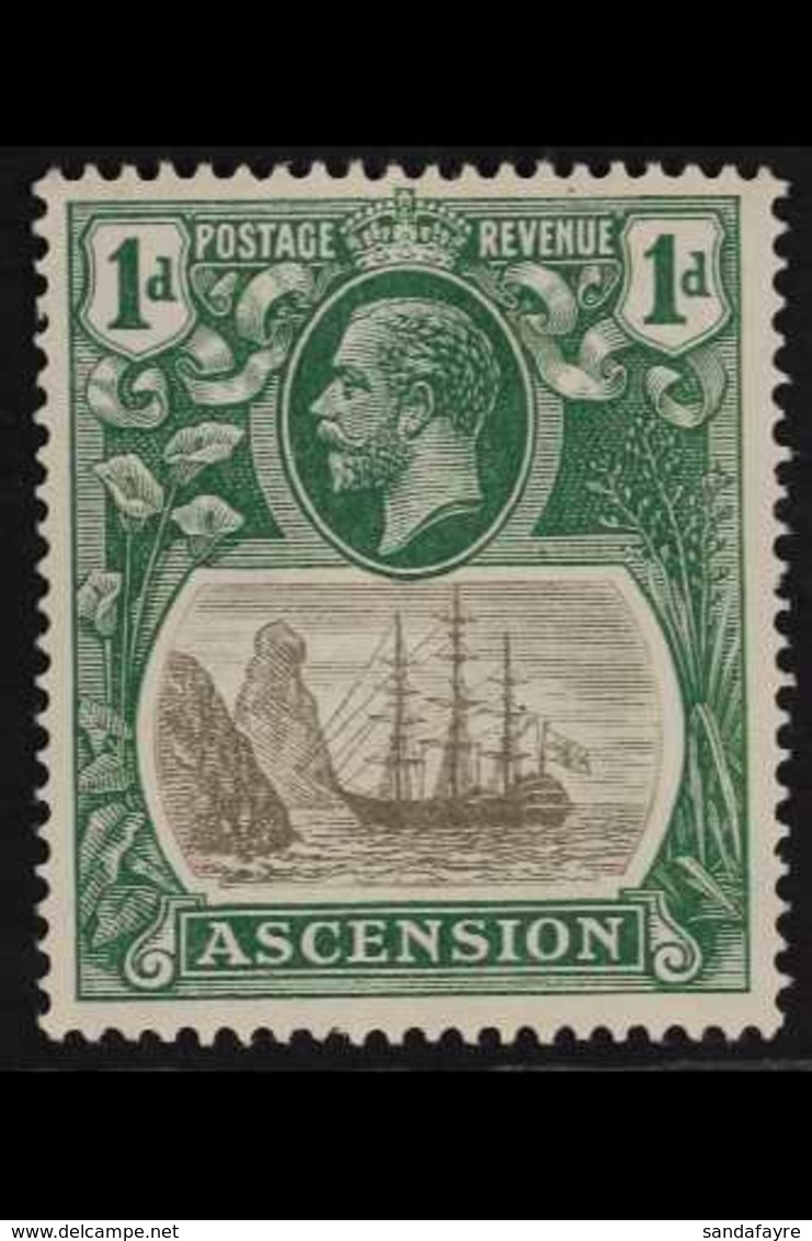 1924-33  1d Grey-black & Bright Blue-green, SG 11d, Never Hinged Mint, Very Fresh. For More Images, Please Visit Http:// - Ascension