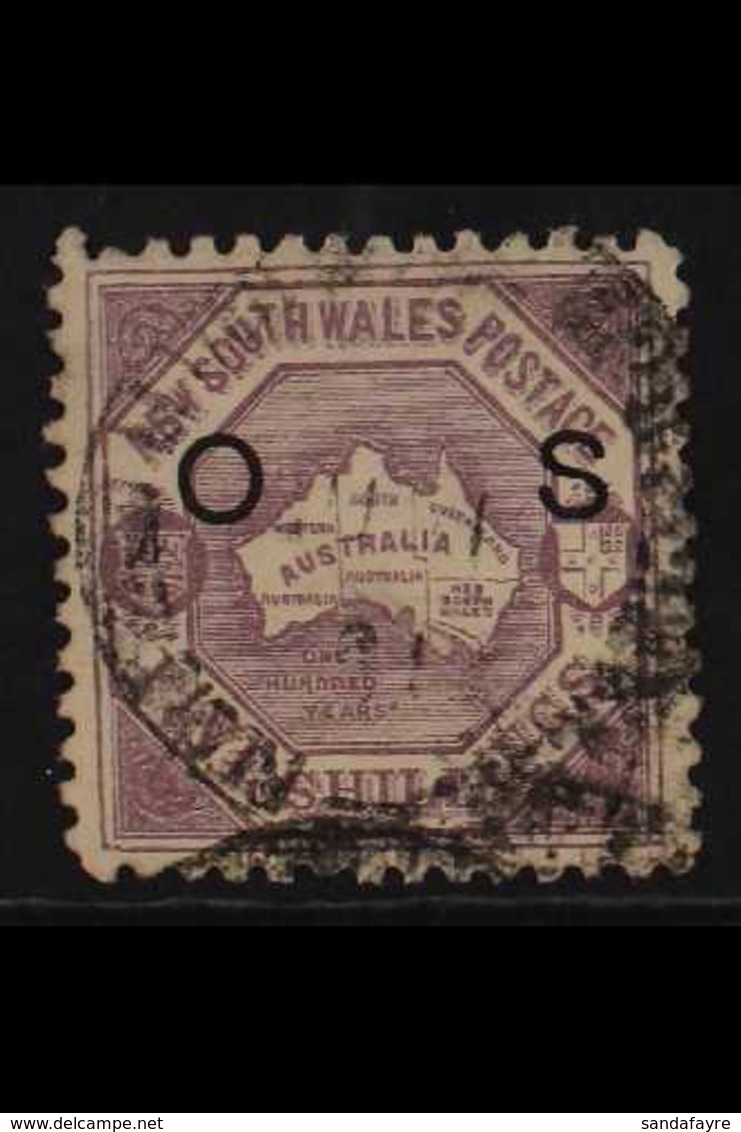 NEW SOUTH WALES  OFFICIAL 1890-91 5s Mauve "O S" Overprint, SG O49a, Good Used. For More Images, Please Visit Http://www - Sonstige & Ohne Zuordnung