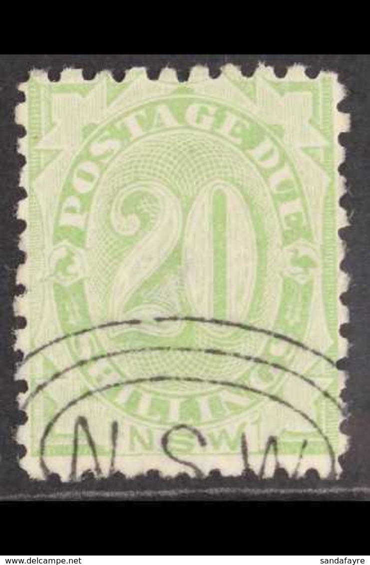 NEW SOUTH WALES  POSTAGE DUE 1891-97 20s Green Perf 10, SG D10, Fine Used, Fresh. For More Images, Please Visit Http://w - Sonstige & Ohne Zuordnung