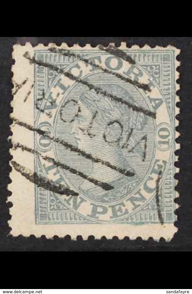 VICTORIA  1865 10d Grey, Emergency Printing, SG 119, Finely Used, Centred To Right For More Images, Please Visit Http:// - Sonstige & Ohne Zuordnung