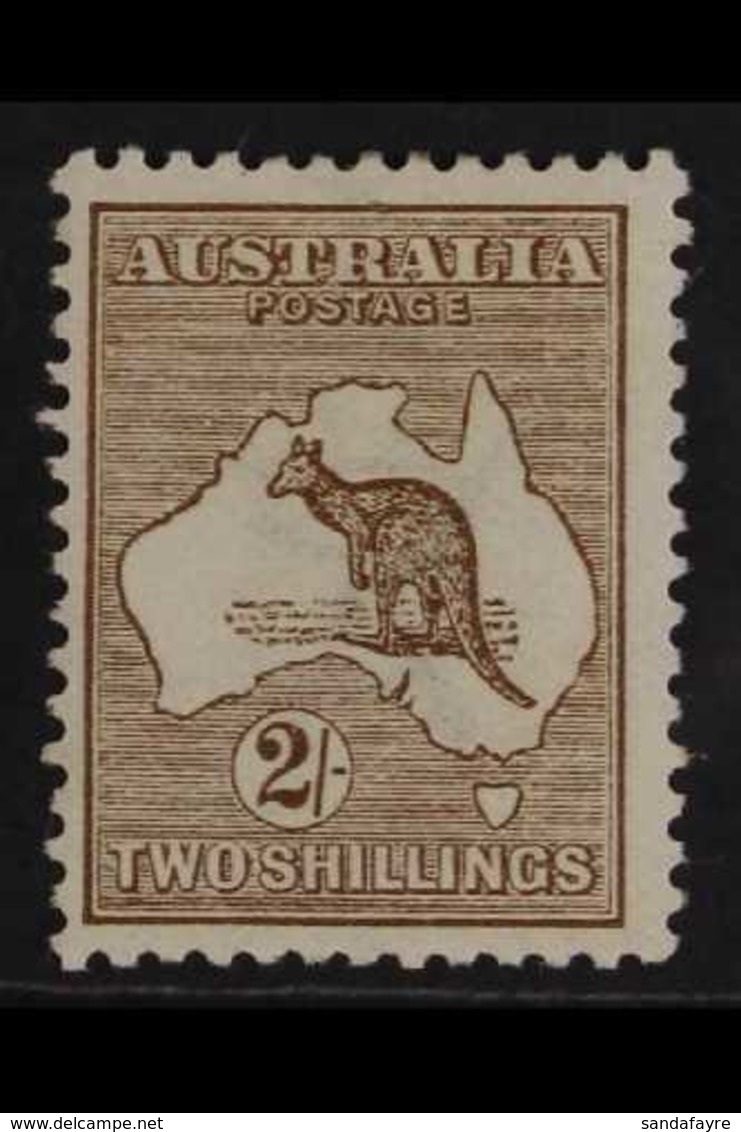 1913  2s Brown, Wmk "Wide Crown", Kangaroo, SG 12, Very Fine And Fresh Mint. For More Images, Please Visit Http://www.sa - Sonstige & Ohne Zuordnung