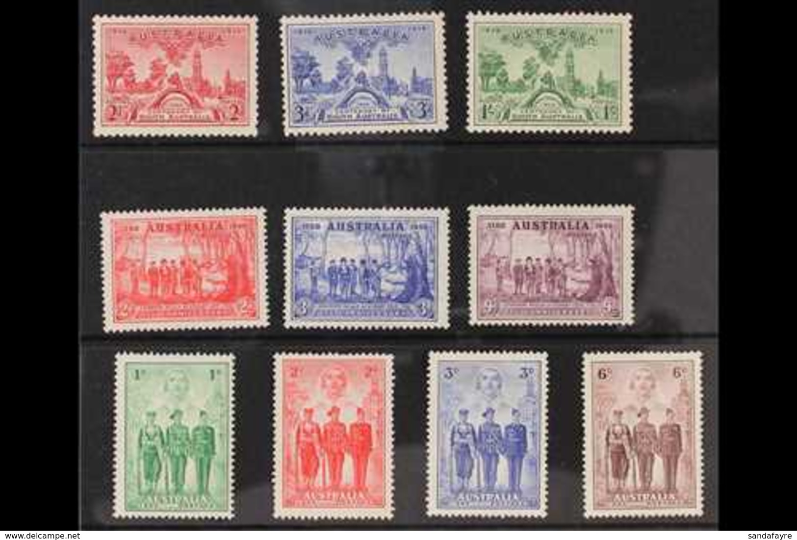 1936-1940 COMMEMS NEVER HINGED MINT  With 1936 South Australia Set, 1937 New South Wales Set, And 1940 Australian Imperi - Sonstige & Ohne Zuordnung