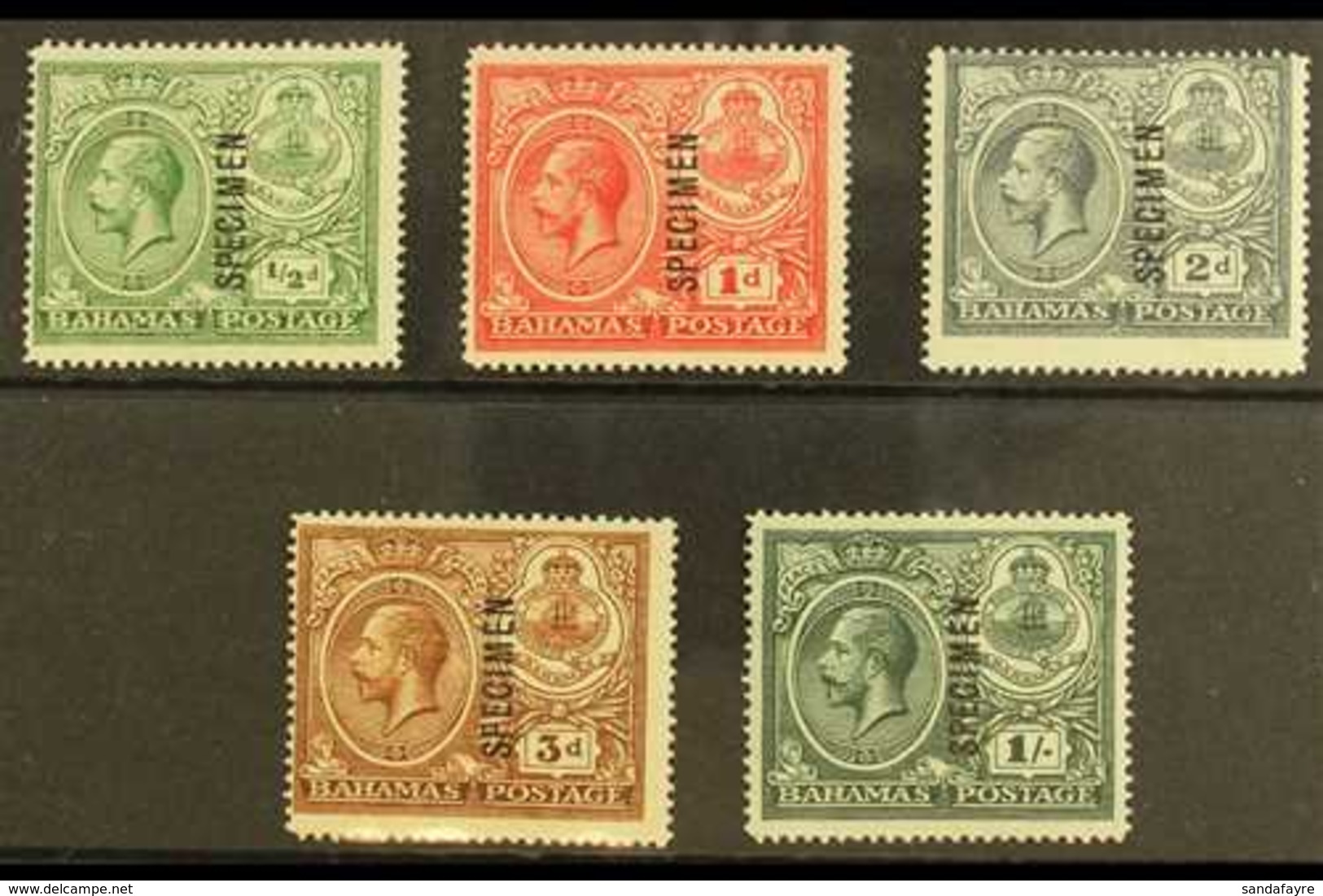 1920  Peace Set Complete, Ovptd "Specimen", SG 106s/110s, Very Fine Mint. (5 Stamps) For More Images, Please Visit Http: - Sonstige & Ohne Zuordnung