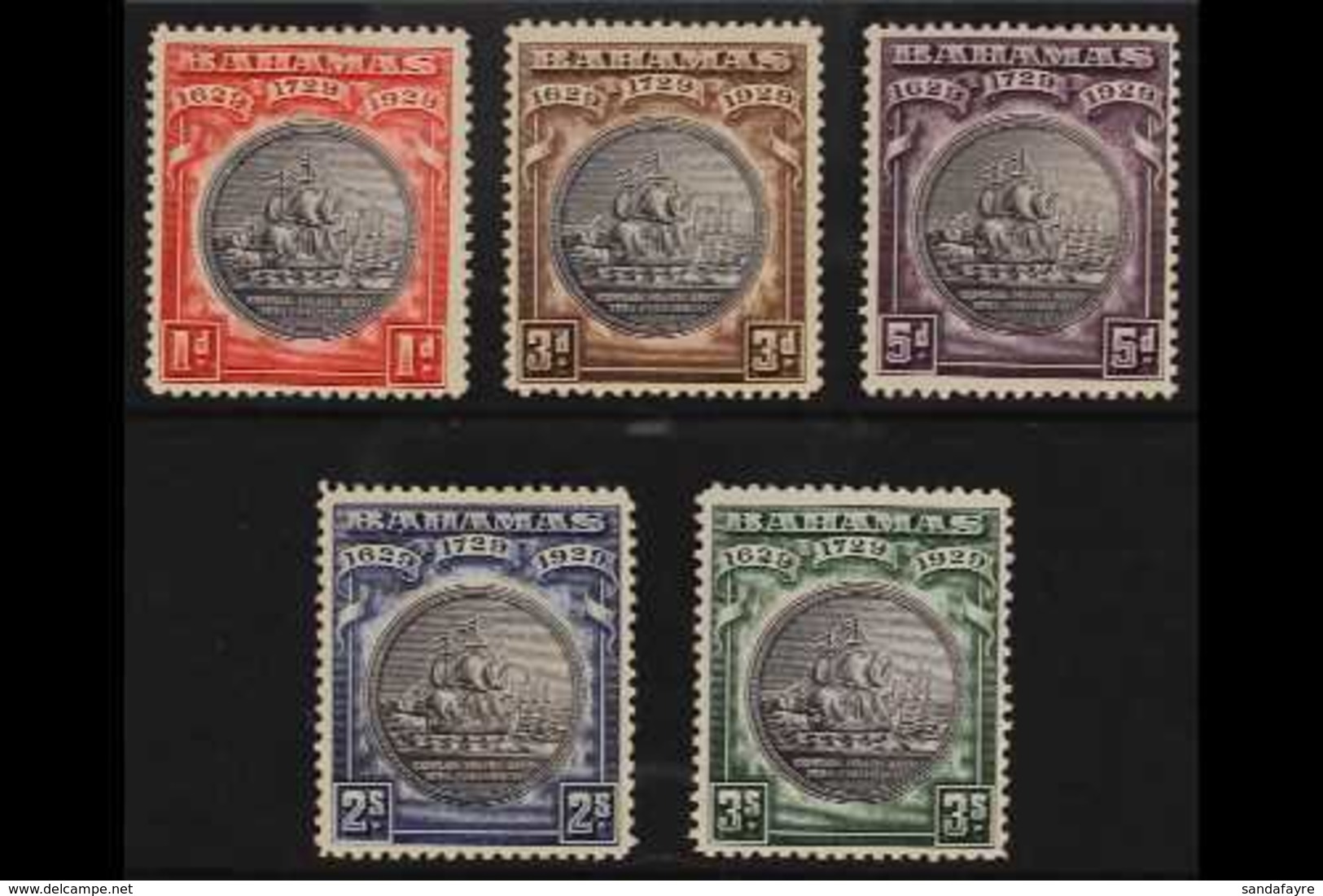 1930  Tercentenary Complete Set, SG 126/30, Very Fine Mint, Very Fresh. (5 Stamps) For More Images, Please Visit Http:// - Sonstige & Ohne Zuordnung