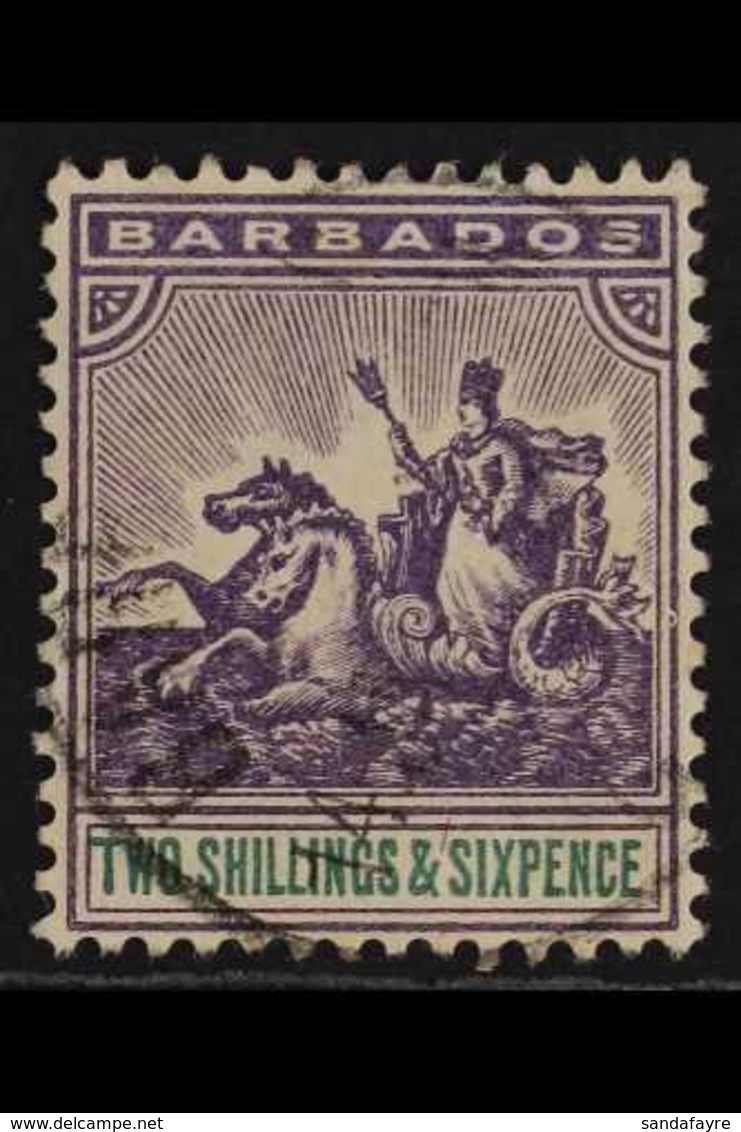 1892-1903  2s6d Violet & Green Seal Of Colony, SG 115, Very Fine Cds Used, Very Fresh. For More Images, Please Visit Htt - Barbados (...-1966)