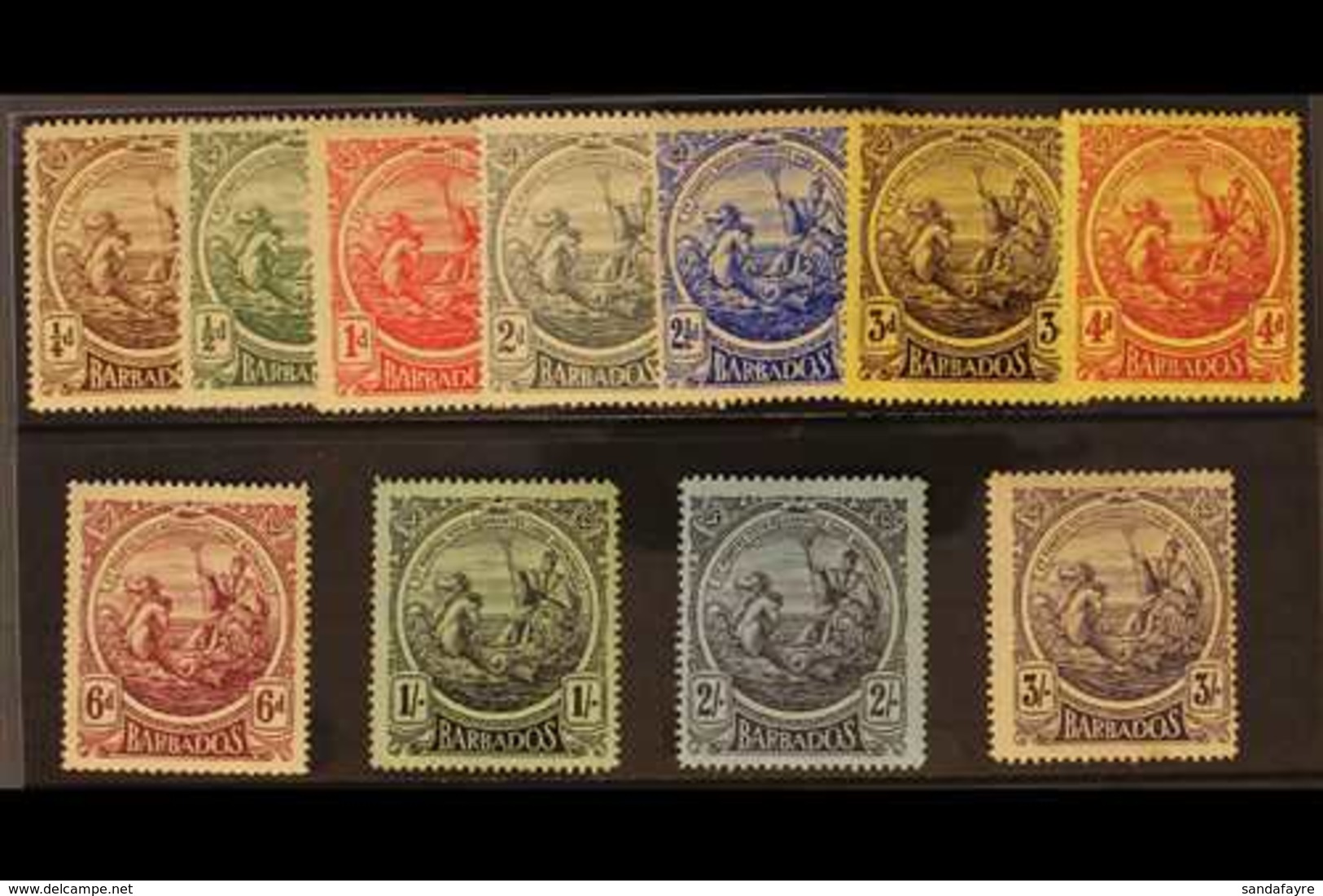 1916-19  Definitives Complete Set, SG 181/91, Fine Mint. (11 Stamps) For More Images, Please Visit Http://www.sandafayre - Barbados (...-1966)
