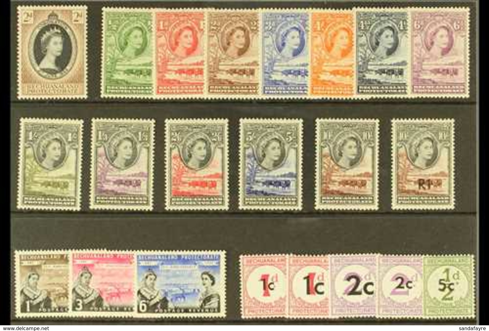 1953-1961 NEVER HINGED MINT  All Different Selection. Includes 1955-58 Definitives Complete Set And 1961 1R On 10s. (22  - Sonstige & Ohne Zuordnung