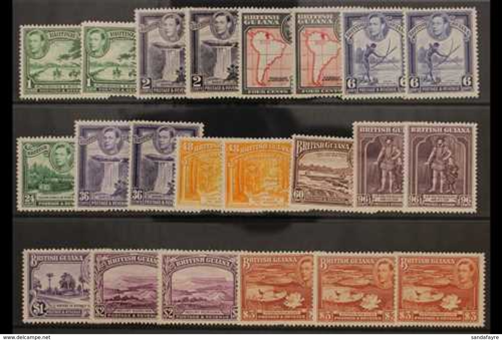 1938-52  Pictorials Complete Set With Most Perforation Types, SG 308/19b, Very Fine Mint. Includes Both $2 & All Three $ - Britisch-Guayana (...-1966)