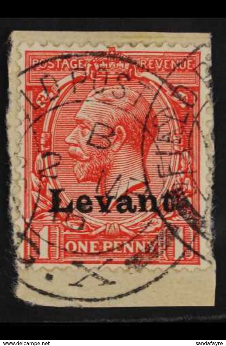 SALONICA  1916 1d Scarlet, SG S2, Very Fine Used On Small Piece. Scarce. For More Images, Please Visit Http://www.sandaf - Britisch-Levant