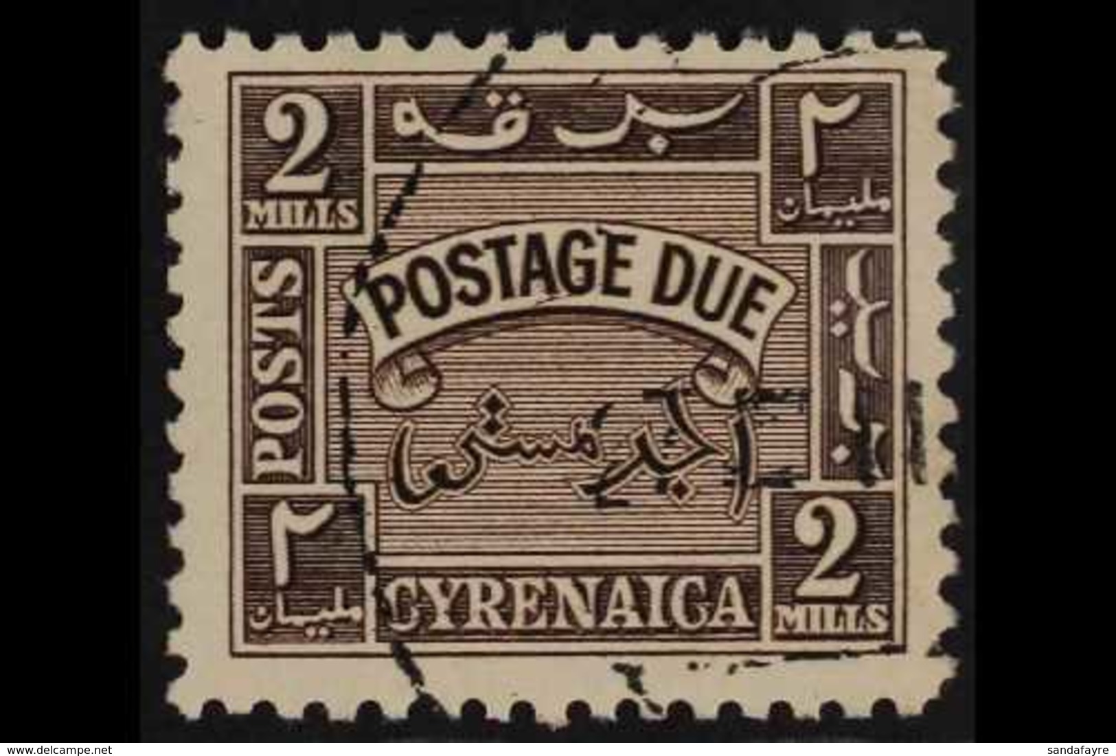 CYRENAICA  POSTAGE DUES 1950 2m Brown, SG D149, Very Fine Used. For More Images, Please Visit Http://www.sandafayre.com/ - Italienisch Ost-Afrika