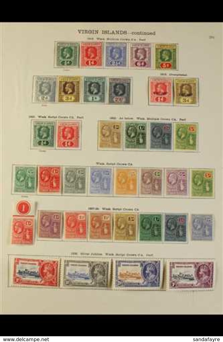 1866-1935 OLD TIME MINT COLLECTION  Presented On Printed "New Ideal" Album Pages & Complete For KEVII & KGV Issues. Incl - British Virgin Islands