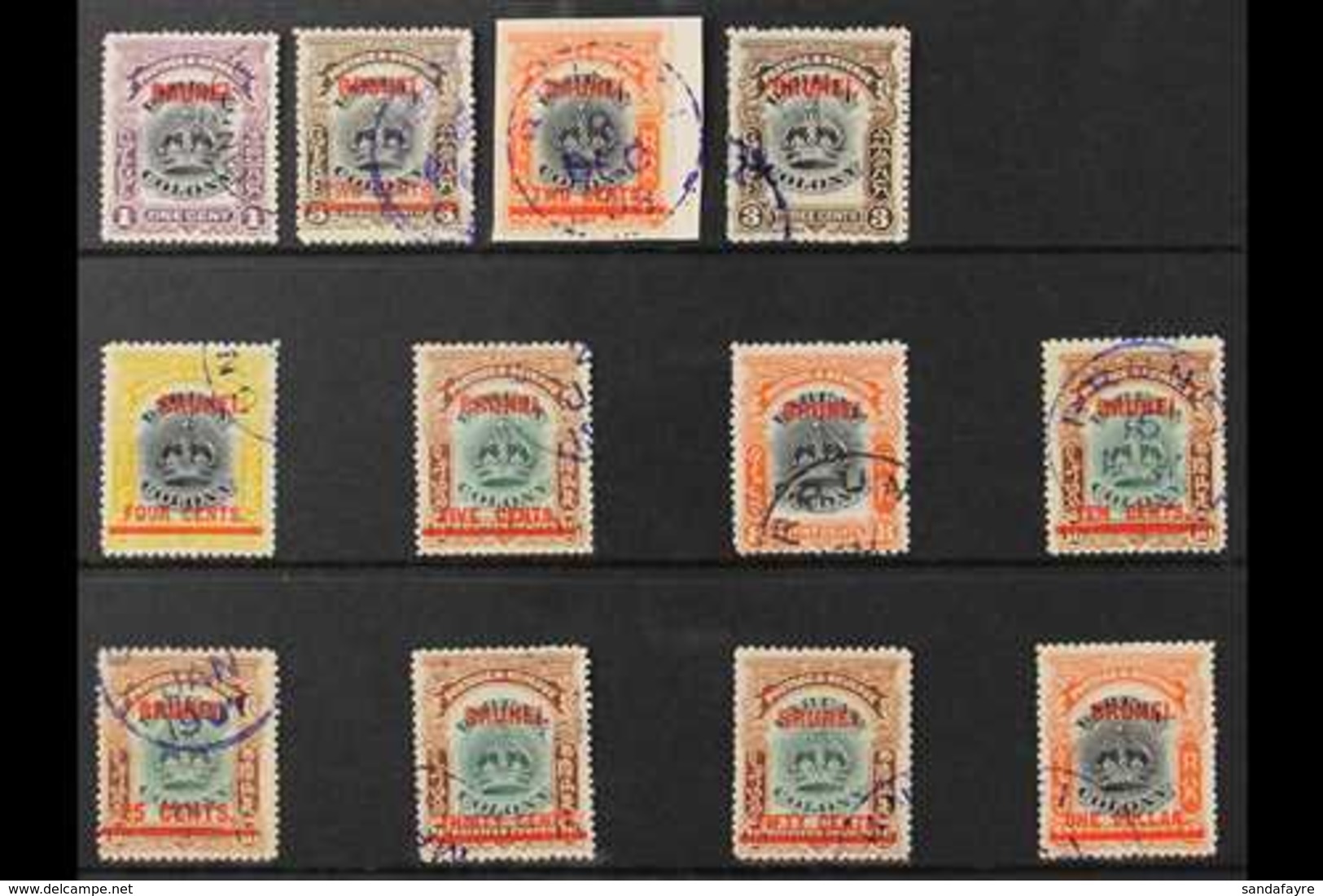 1906  Labuan Overprinted / Surcharged Complete Set, SG 11/22, Very Fine Used (12 Stamps) For More Images, Please Visit H - Brunei (...-1984)