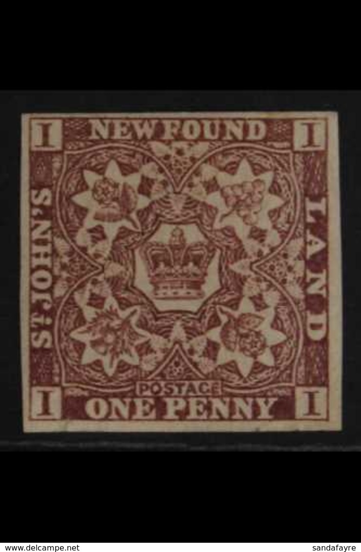 1857  1d Brown Purple, SG 1, Very Fine Mint, Large Part Og With Clear To Large Margins All Round. For More Images, Pleas - Sonstige & Ohne Zuordnung