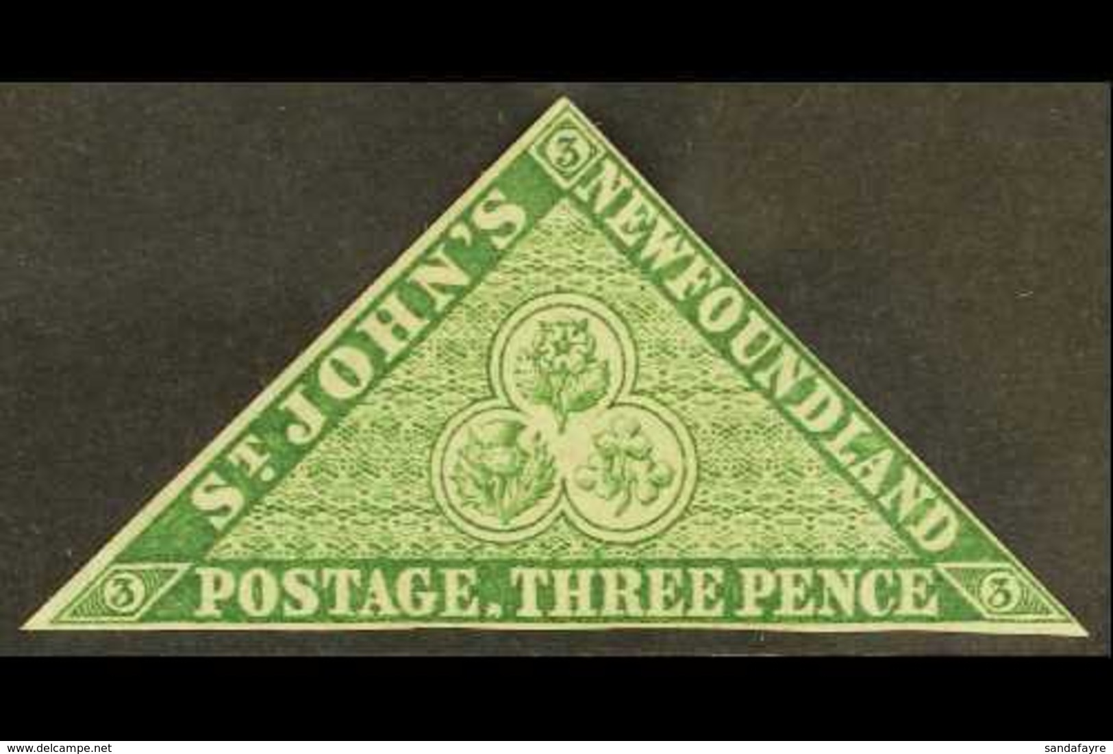 1860  3d Green On Medium Paper, SG 11, Very Fine Mint Og. For More Images, Please Visit Http://www.sandafayre.com/itemde - Sonstige & Ohne Zuordnung