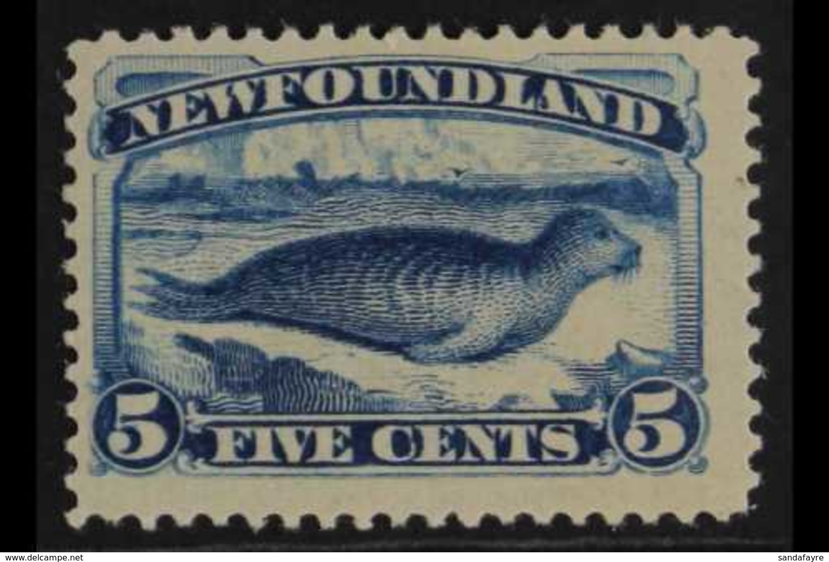 1887  5c Deep Blue "Common Seal", SG 53, Very Fine Mint Og. For More Images, Please Visit Http://www.sandafayre.com/item - Sonstige & Ohne Zuordnung