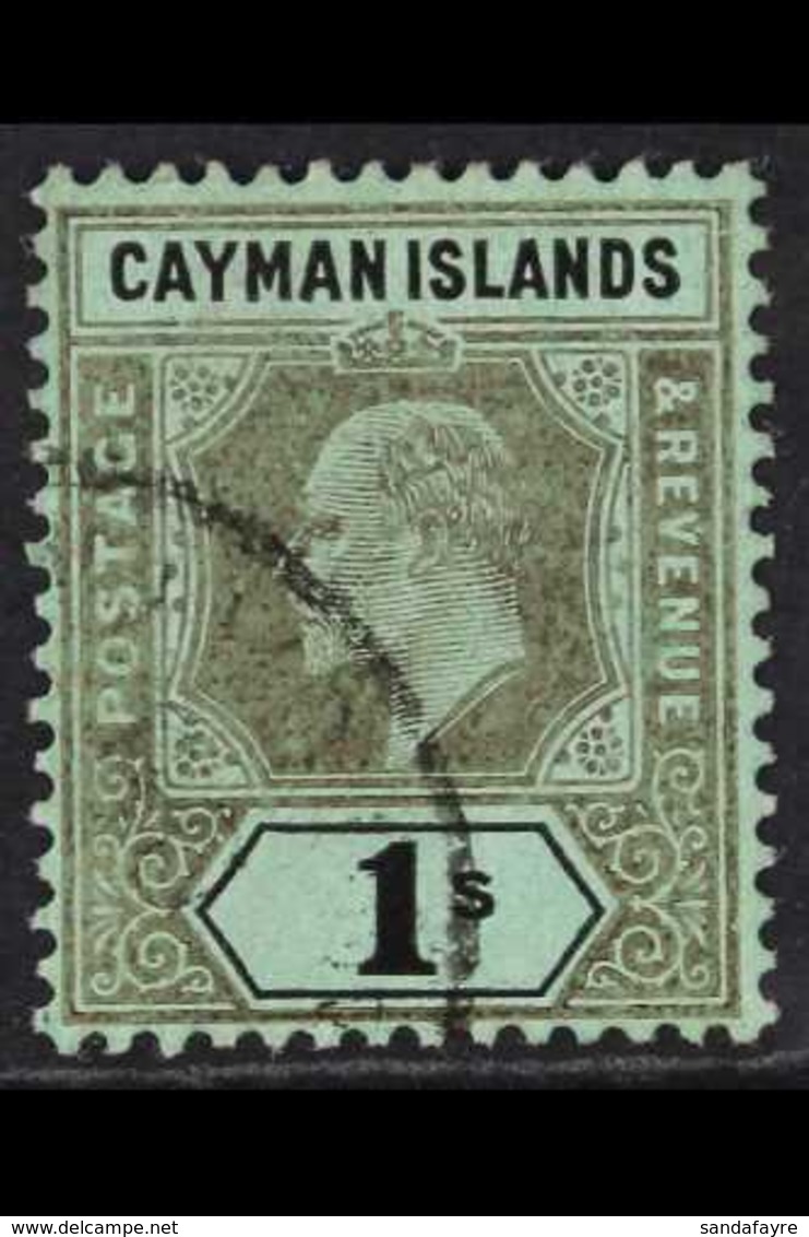 1908  1s Black/green. CA Wmk, SG 33, Very Fine Used. For More Images, Please Visit Http://www.sandafayre.com/itemdetails - Cayman Islands