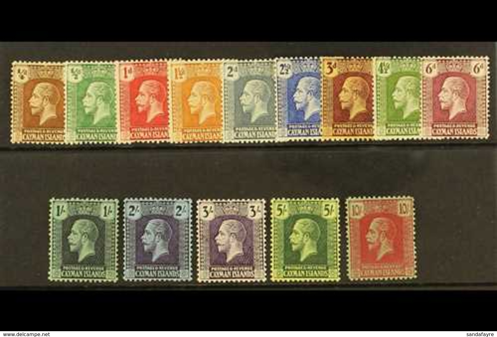1921-26  Script CA Watermark Set, SG 69/83, Very Fine Mint (14 Stamps) For More Images, Please Visit Http://www.sandafay - Kaimaninseln