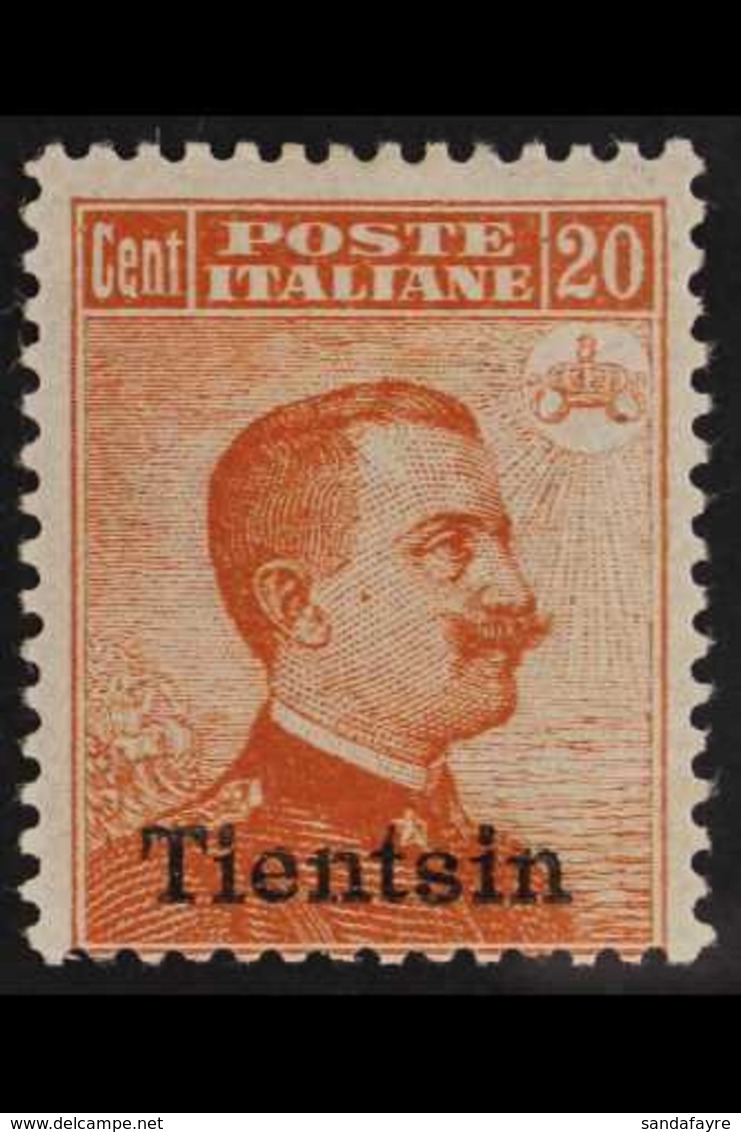 ITALIAN POST OFFICES  TIENTSIN 1917-18 20c Orange, SG 38, Very Fine Mint. For More Images, Please Visit Http://www.sanda - Sonstige & Ohne Zuordnung