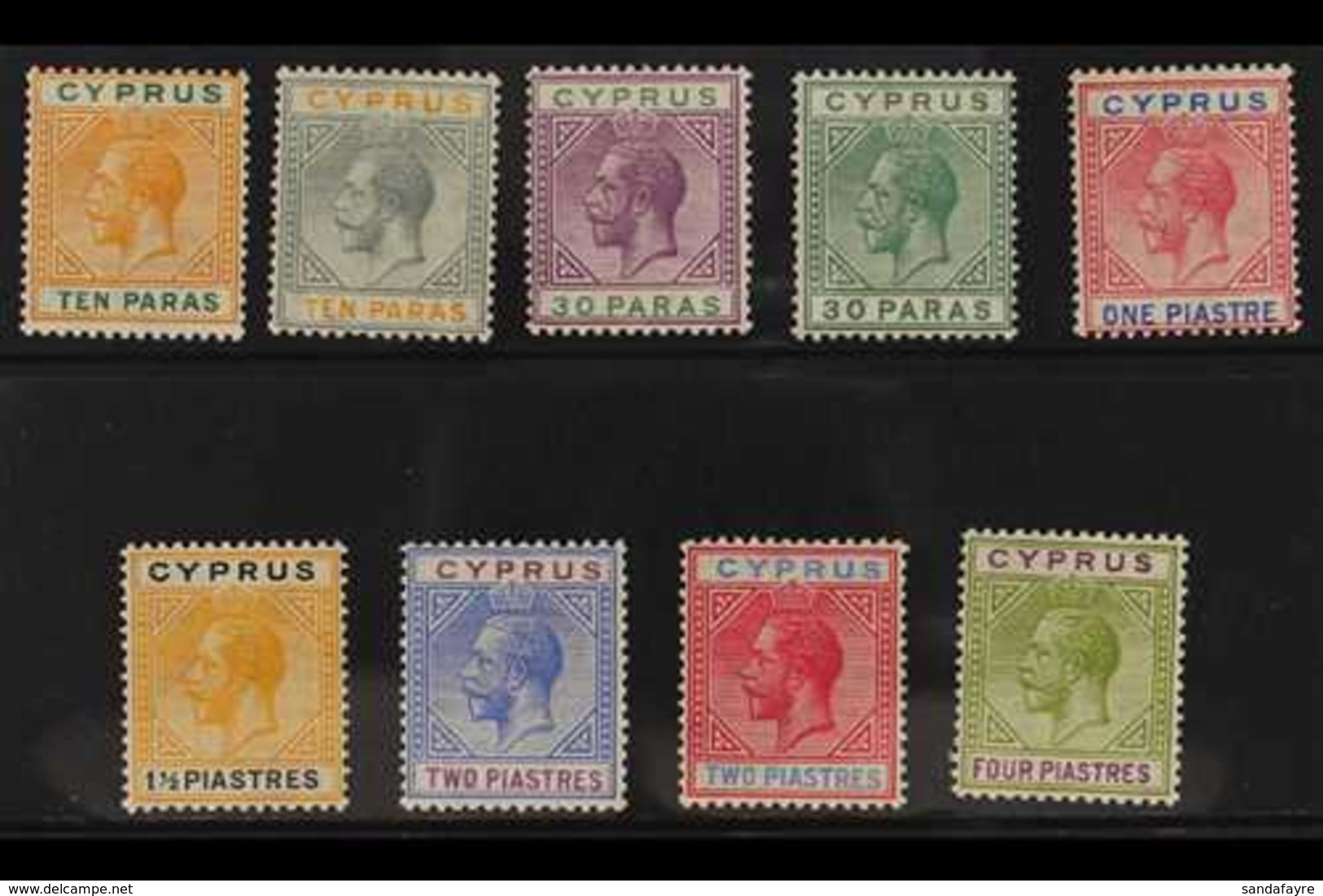 1921-23  Both 10pa. To 1pi. Carmine & Blue, 1½pi., Both 2pi. And 4pi., Between SG 85/95, Fine Mint. (9 Stamps) For More  - Sonstige & Ohne Zuordnung