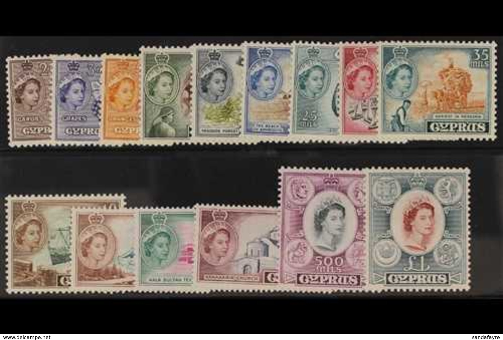 1955  Pictorial Complete Set, SG 173/187, Fine Never Hinged Mint. (15 Stamps) For More Images, Please Visit Http://www.s - Sonstige & Ohne Zuordnung