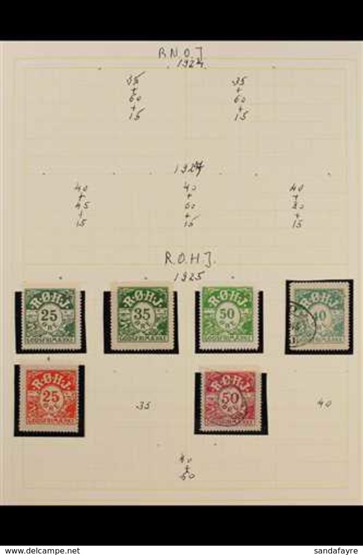 RAILWAY LOCAL STAMPS  RINGKJOBING ORNHOJ HOLSTEBRO JERNBANE (R.O.H.J.) 1925-1959 Mostly Never Hinged Mint Collection In  - Sonstige & Ohne Zuordnung