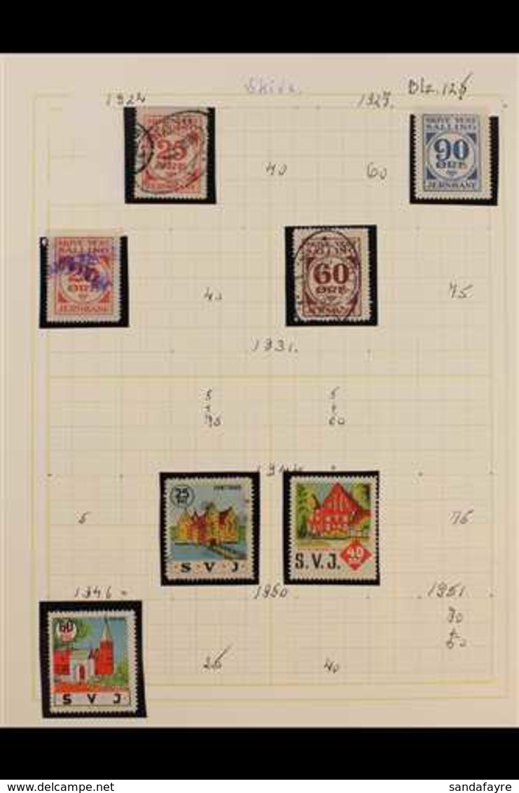 RAILWAY LOCAL STAMPS  SKIVA VESTSALLING JERNBANE 1924-1959 never Hinged Mint And Used Collection In Hingeless Mounts On  - Sonstige & Ohne Zuordnung