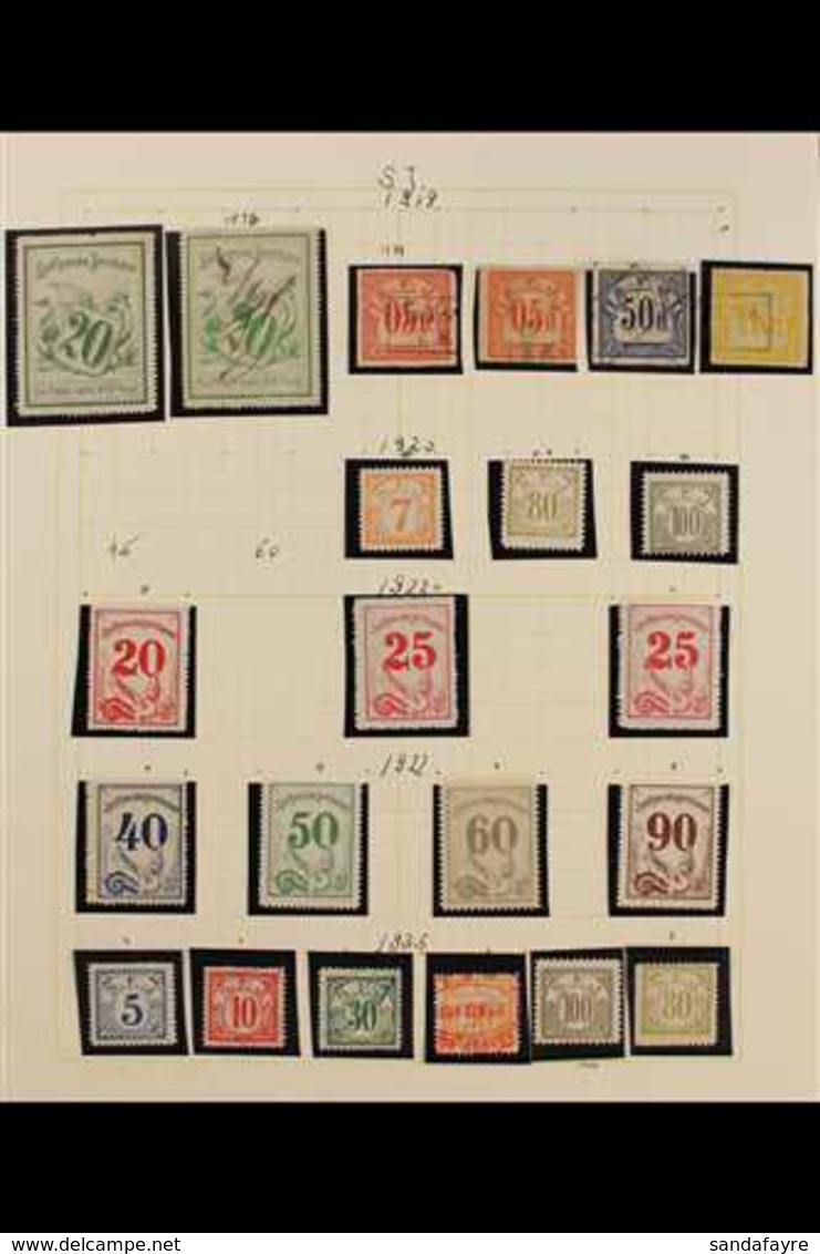 RAILWAY LOCAL STAMPS  SYDFYENSKE JERNBANE (S.F.J.) 1876-1946 Mint & Used Collection In Hingeless Mounts On Leaves, All D - Sonstige & Ohne Zuordnung