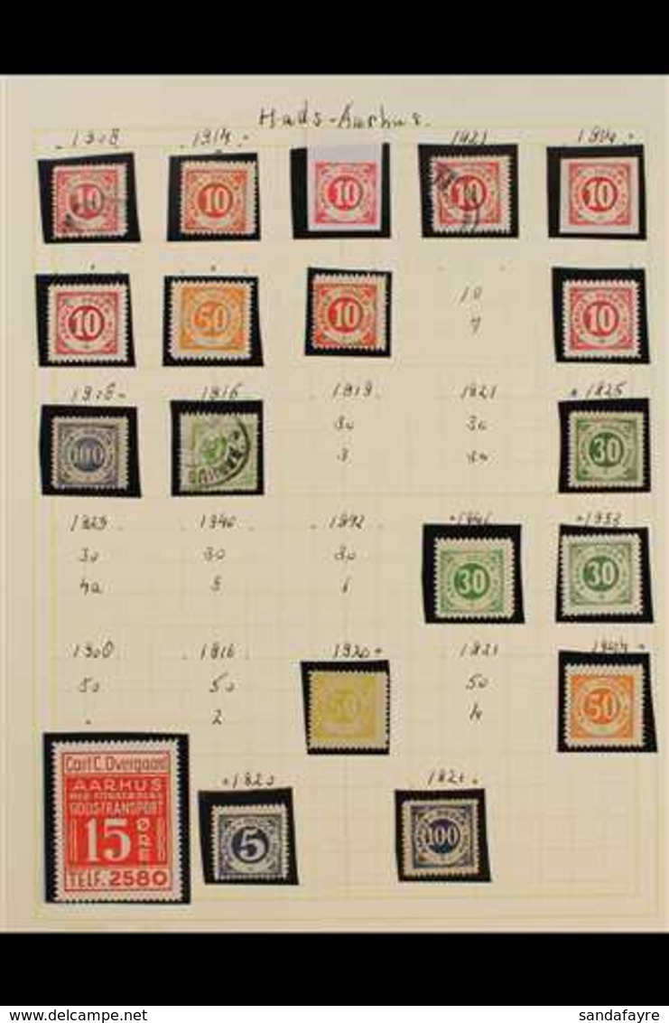 RAILWAY LOCAL STAMPS  AARHUS ODDER HOU JERNBANE 1908-1953 Mint (mostly Never Hinged) And Used Collection In Hingeless Mo - Sonstige & Ohne Zuordnung