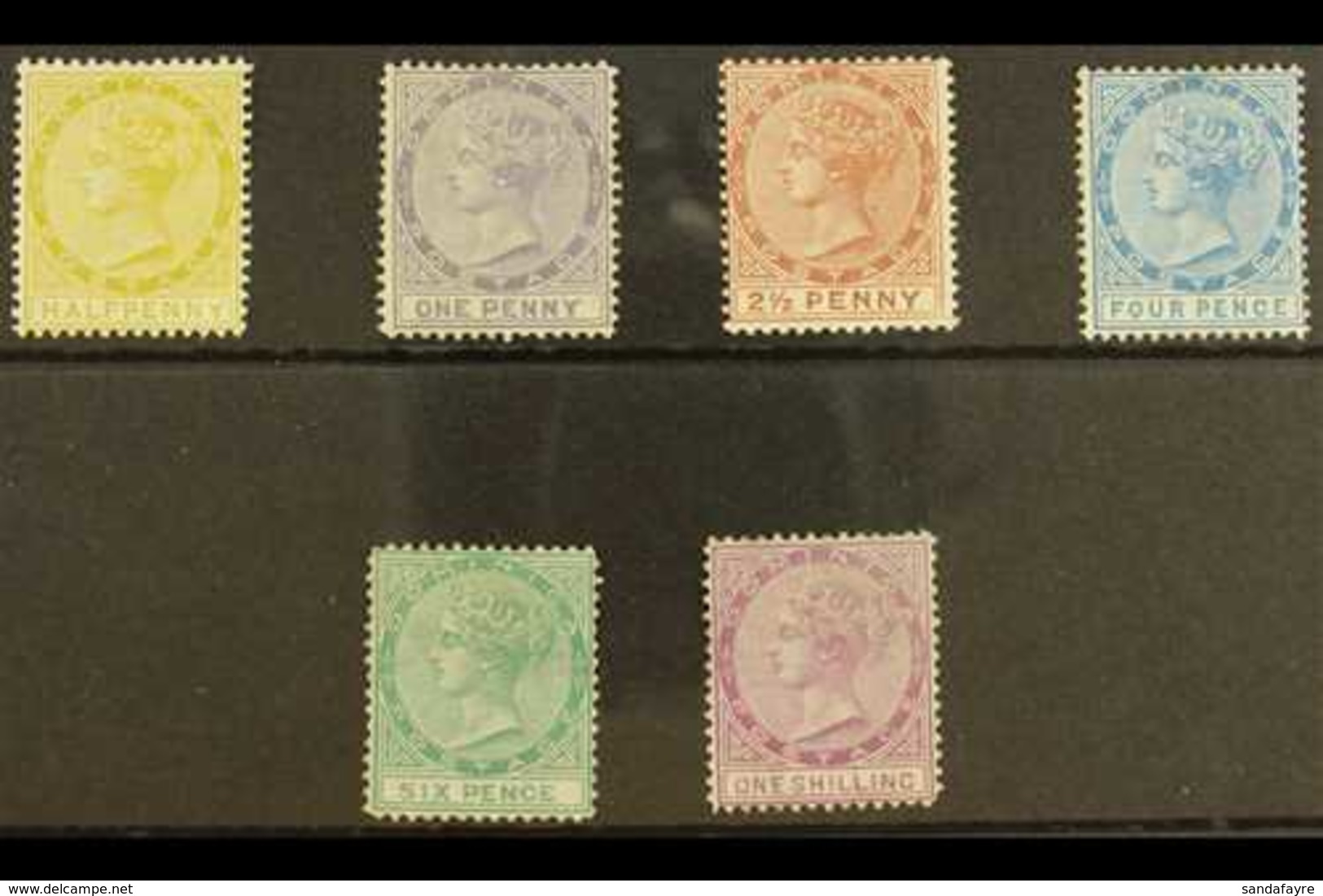 1877-79  CC Watermark Set, SG 4/9, Fine Mint (6 Stamps) For More Images, Please Visit Http://www.sandafayre.com/itemdeta - Dominica (...-1978)