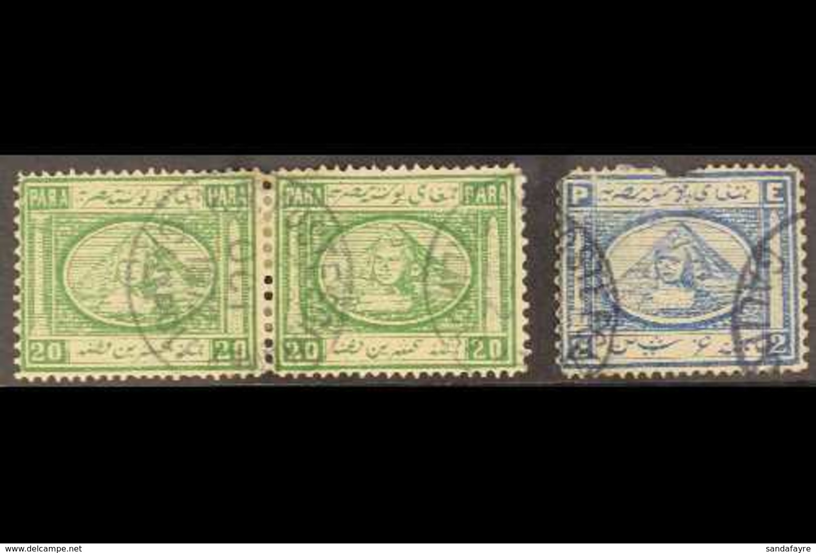 USED ABROAD : GALIPOLI (TURKEY)  1872 Fine Cds Strike On 20pa Pair, And Part Strike On 2pi (faults). (3 Stamps) For More - Sonstige & Ohne Zuordnung