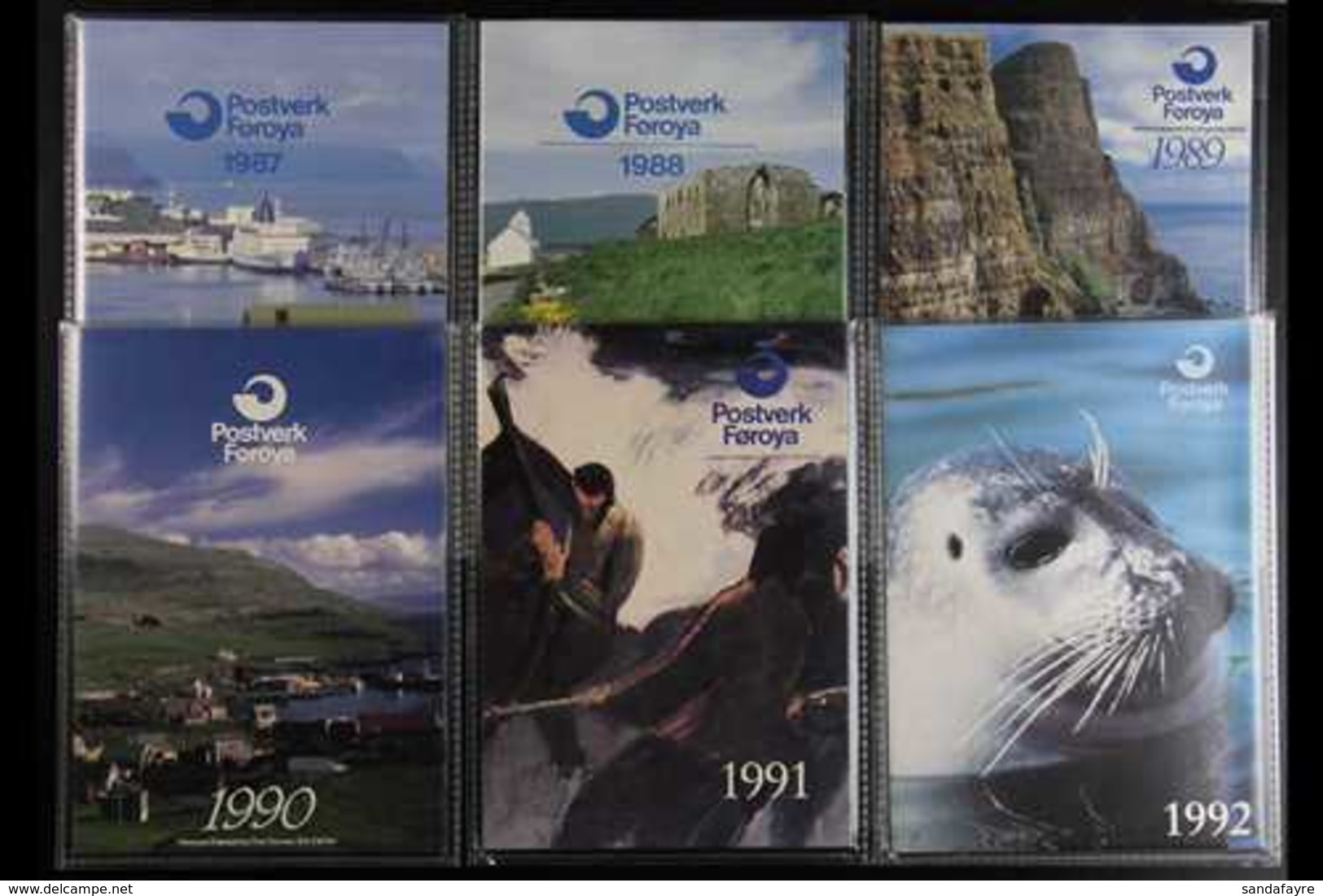 1987-1999 YEAR - PACKS.  A Complete Run Of Year Packs, Complete With Their Post Office Fresh, Never Hinged Mint Contents - Färöer Inseln