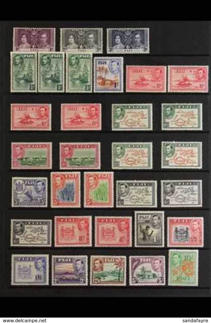 1937-51 COMPLETE MINT COLLECTION.  An Attractive Collection Presented On A Pair Of Stock Pages That Includes A Complete  - Fidschi-Inseln (...-1970)