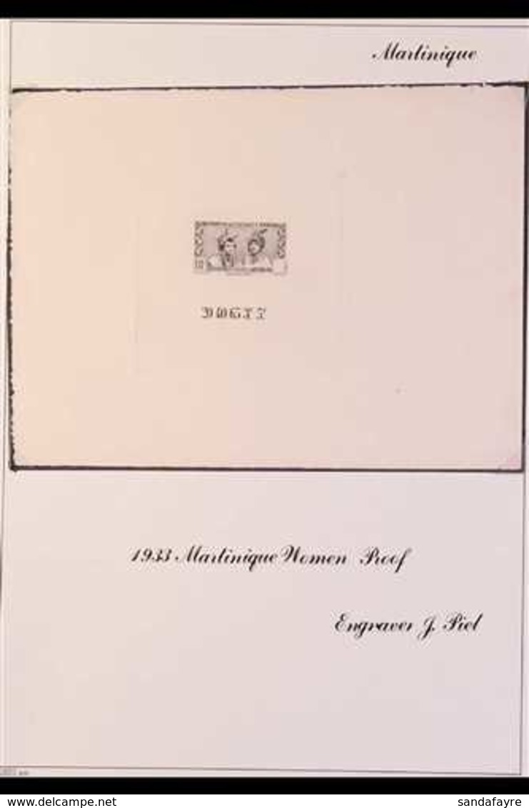 MARTINIQUE  1933 IMPERF SUNKEN DIE PROOFS For The 1933-40 Pictorial Definitives (SG 134/173) And The 1933 Postage Due Is - Sonstige & Ohne Zuordnung