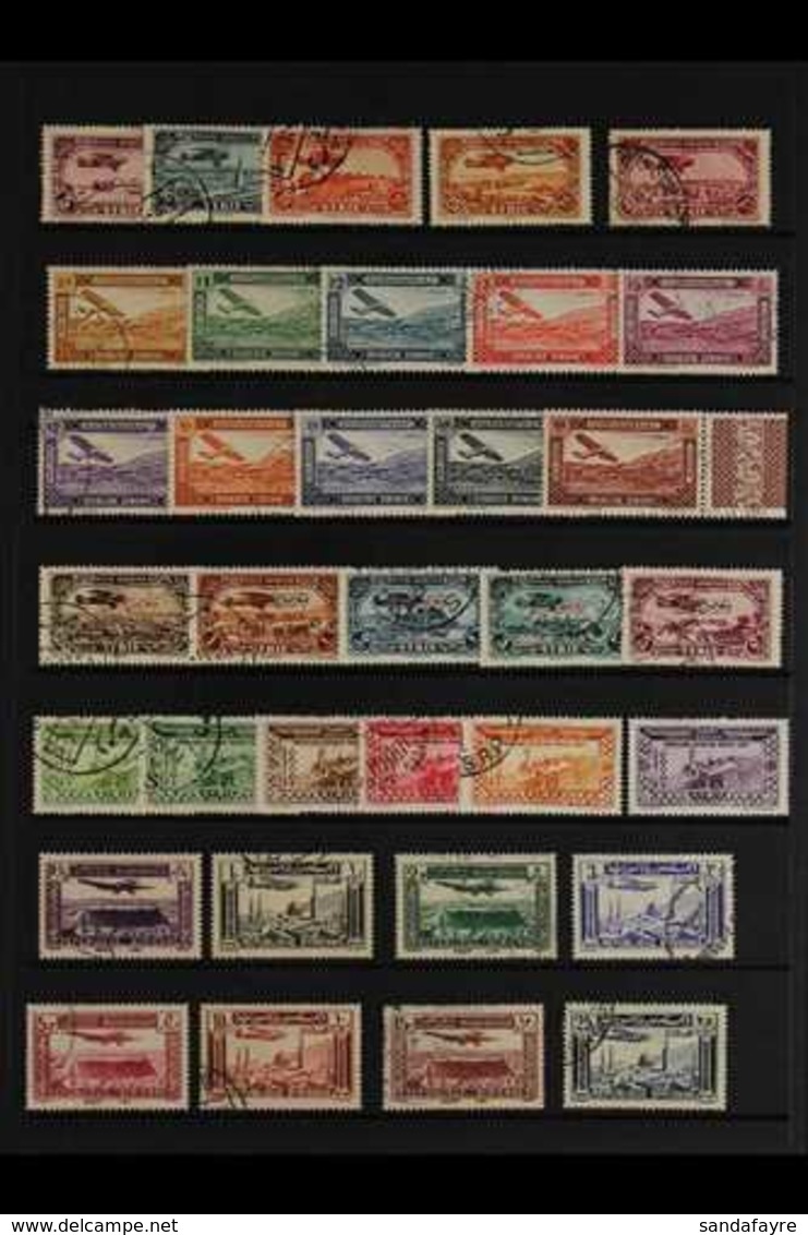 SYRIA  1922-47 AIR POST USED COLLECTION Presented On Stock Pages That Includes A 1922 5pi On 1f, 1925 & 1926 Sets, 1929  - Sonstige & Ohne Zuordnung