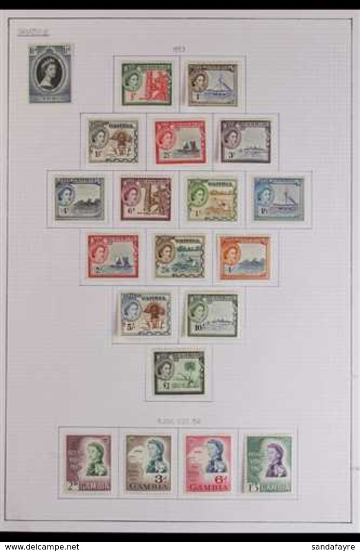 1953-67 COMPLETE QEII VFM COLLECTION  A Complete Mint Run From Coronation To The 1967 Tourist Year Set, SG 170/252, Love - Gambia (...-1964)
