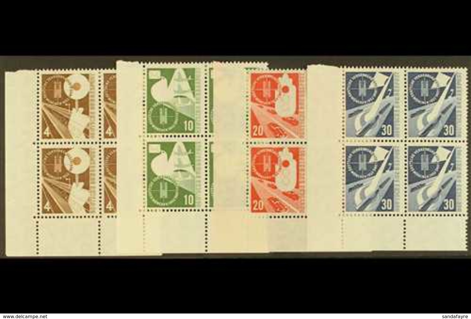 1953  Transport Exhibition Complete Set (Michel 167/70, SG 1093/96), Superb Mint (lower Pairs Never Hinged) Lower Left C - Sonstige & Ohne Zuordnung