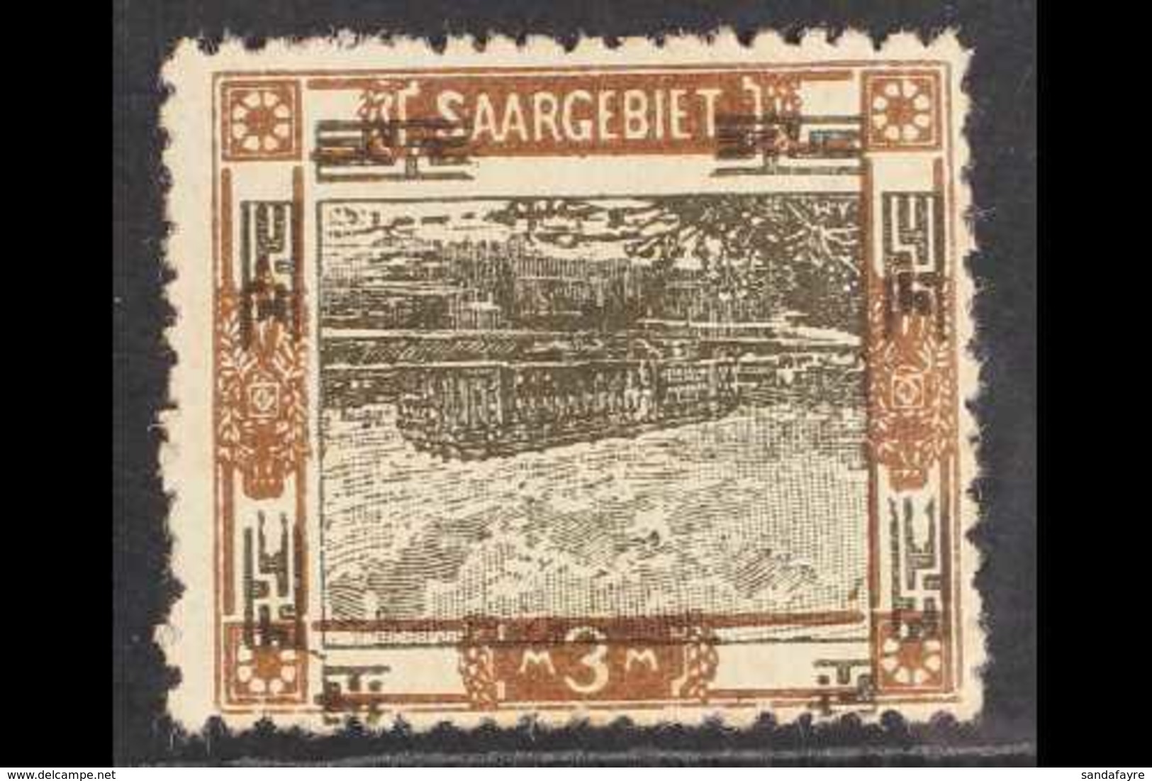 1921  3m Sepia & Brown CENTRE INVERTED Variety (Michel 66 I, SG 65a), Fine Mint, Very Fresh. For More Images, Please Vis - Sonstige & Ohne Zuordnung