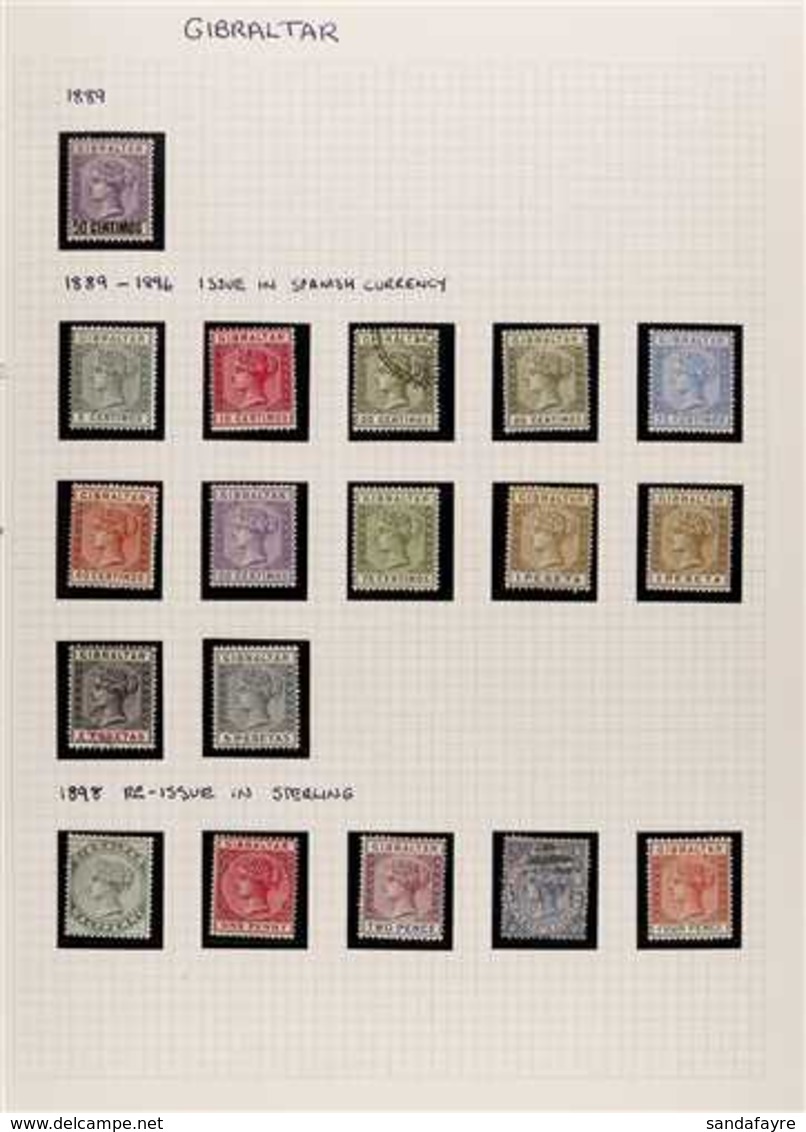 1886 - 1960 EXTENSIVE COLLECTION - BETTER MINT VALUES  Clean And Attractive Collection Including 1886 Overprints, 4d Ora - Gibraltar