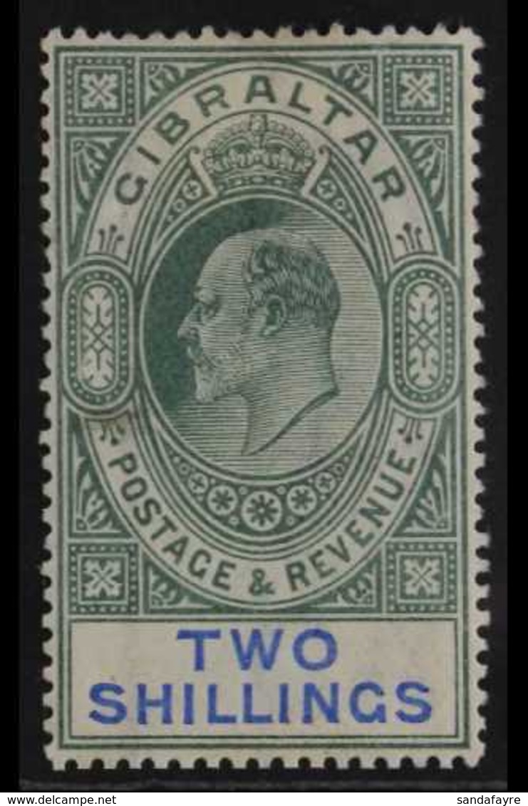 1903  2s Green And Blue, Wmk Crown CA, Ed VII, SG 52, Very Fine Mint. For More Images, Please Visit Http://www.sandafayr - Gibraltar