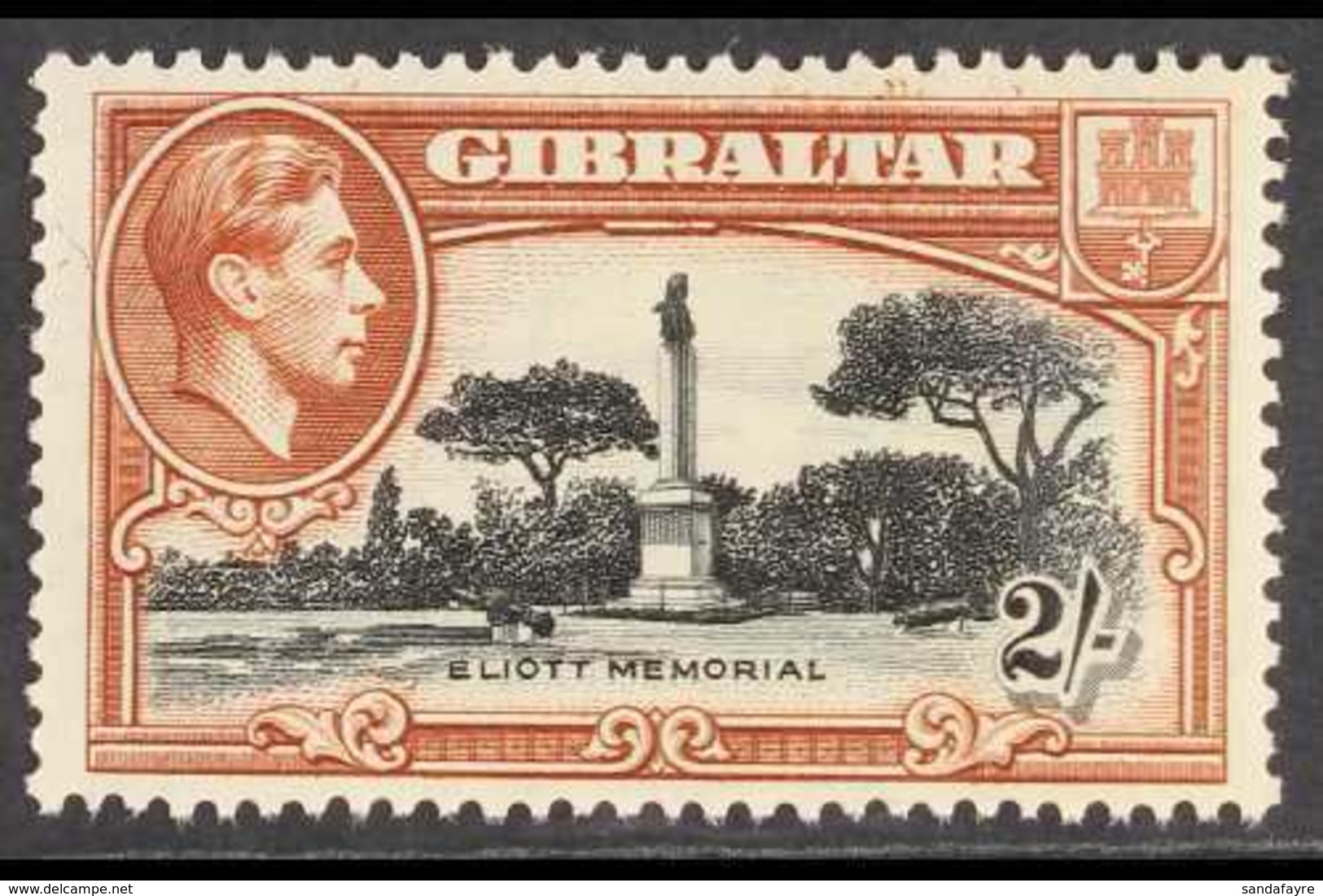 1938-51  2s Black & Brown Perf 13½, SG 128a, Superb Never Hinged Mint, Very Fresh. For More Images, Please Visit Http:// - Gibraltar
