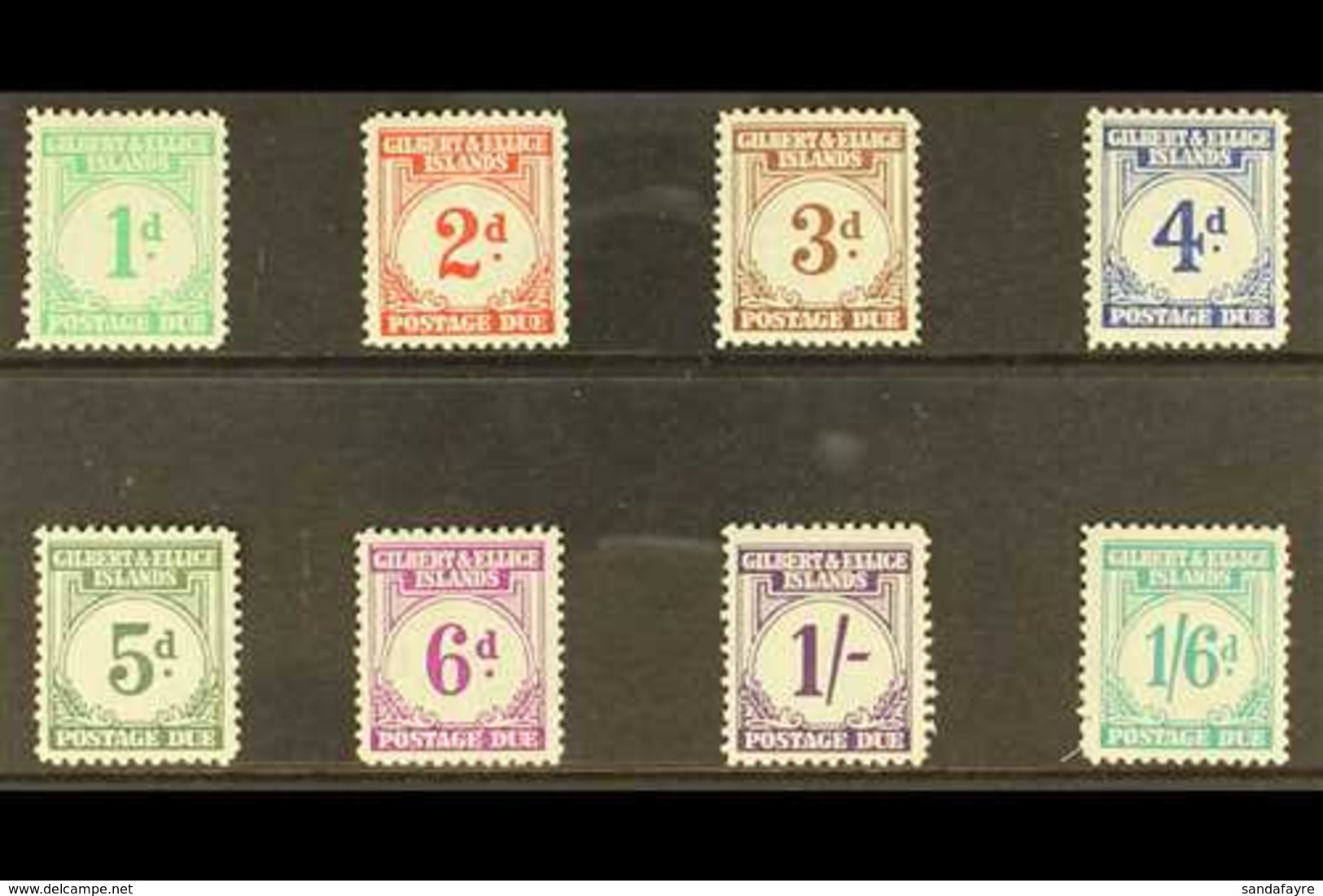 POSTAGE DUE  1940 Complete Set, SG D1/8, Fine Mint (8 Stamps) For More Images, Please Visit Http://www.sandafayre.com/it - Gilbert- Und Ellice-Inseln (...-1979)