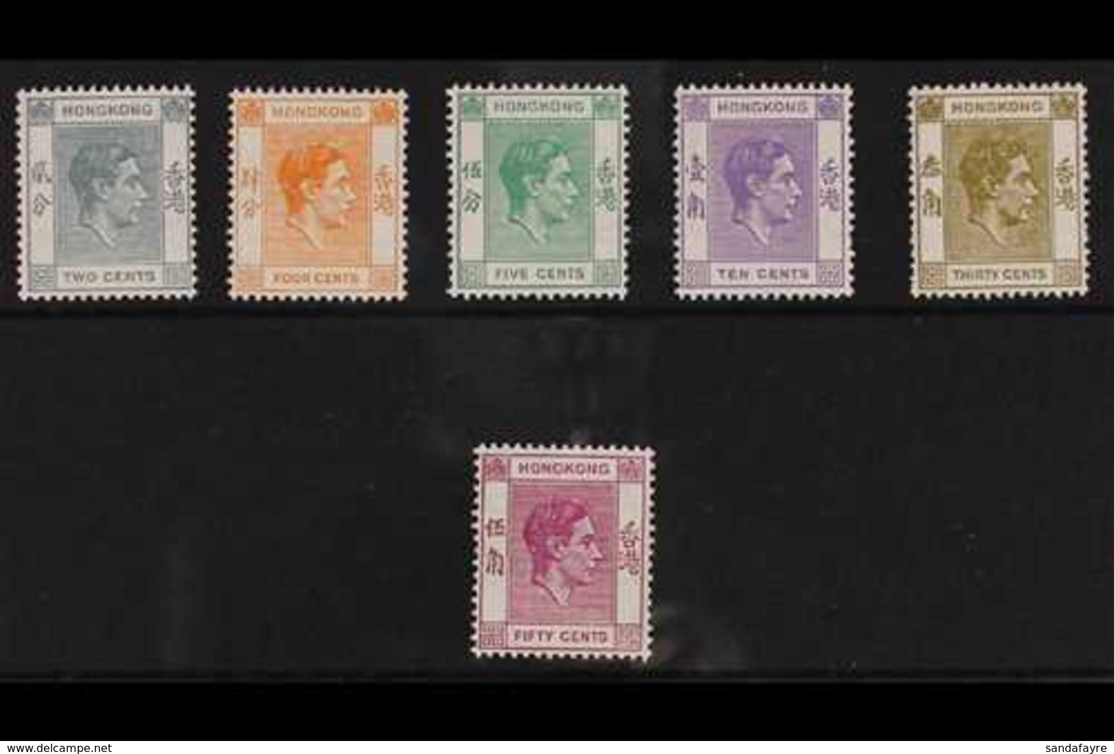 1938  2c To 50c Geo VI Issues, Perf 14½ X 14, SG 141a - 153a, Very Fine Never Hinged Mint. (6 Stamps) For More Images, P - Sonstige & Ohne Zuordnung