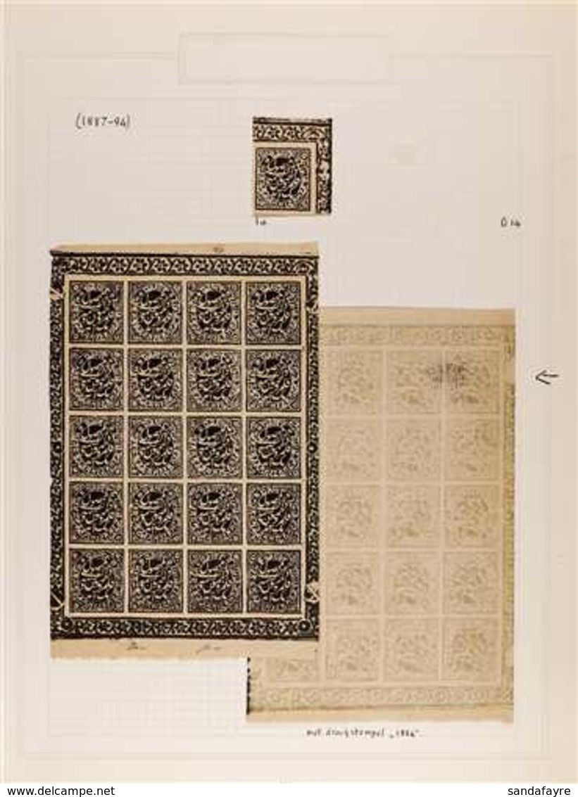 JAMMU & KASHMIR  OFFICIALS 1880-1894 Attractive Specialized Collection On Leaves, Mostly Unused Stamps Incl Several Scar - Sonstige & Ohne Zuordnung